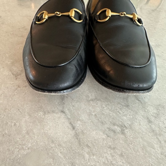 Gucci Women’s Jordaan Black Leather Loafers - Picture 12 of 13